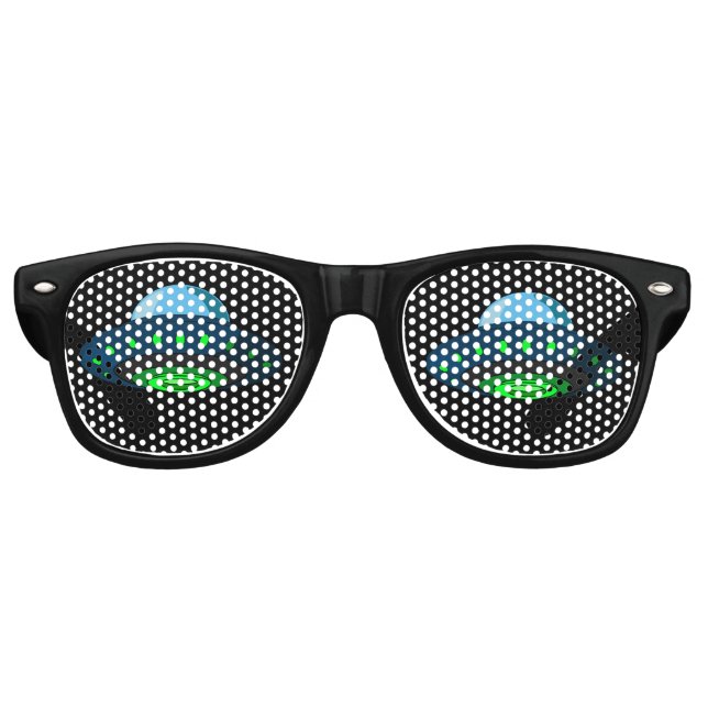 FLYING SAUCER UFO NOVELTY SUNGLASSES SHADES (Front)