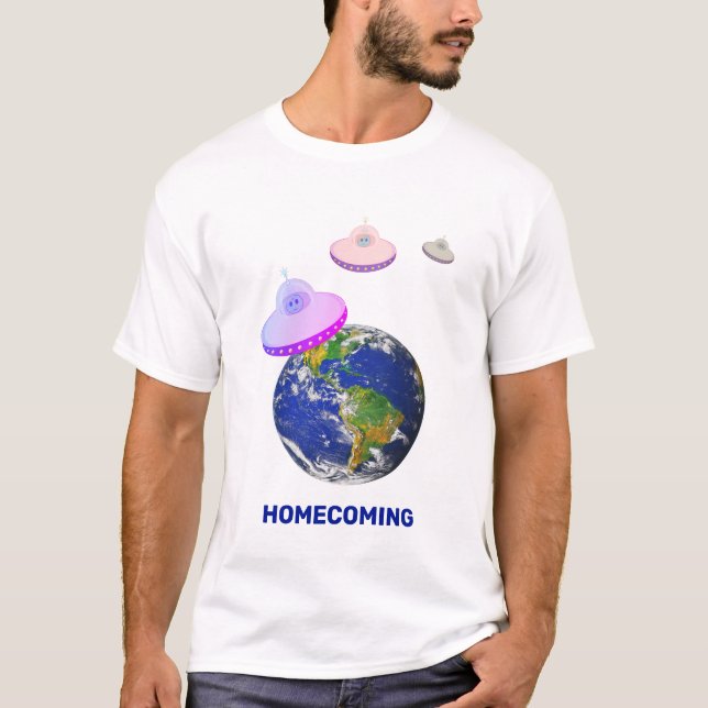 Flying saucers around the world T-Shirt (Front)