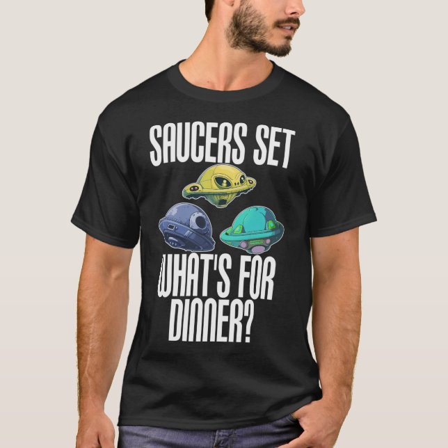 Flying Saucers Set Dark T-Shirt (Front)