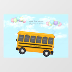 Flying School Bus With Balloons Custom 6 Photo