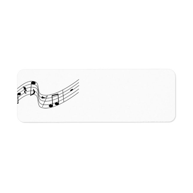 Flying Score Musical Return Address Label (Front)