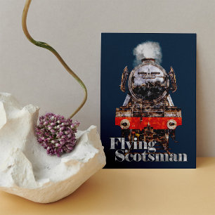 Flying Scotsman – Steam Locomotive Illustration Postcard