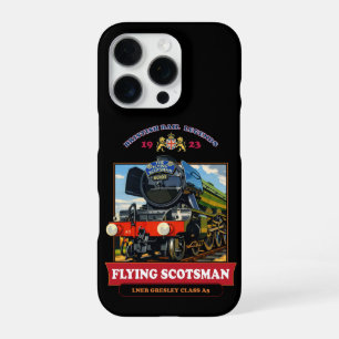 Flying Scotsman Steam Locomotive Vintage Poster iPhone 16 Pro Case