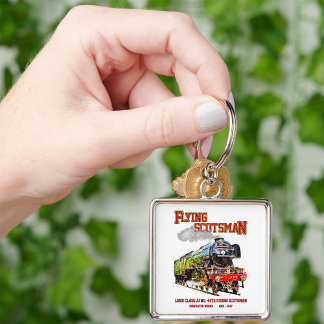 Flying Scotsman Steam Train English Locomotive Key Ring