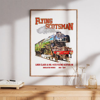 Flying Scotsman Steam Train English Locomotive  Photo Print