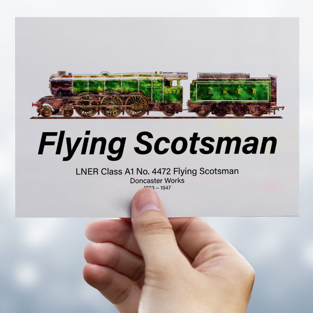 Flying Scotsman Steam Train English Locomotive  Postcard (Creator Uploaded)