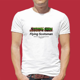 Flying Scotsman Steam Train English Locomotive  T-Shirt