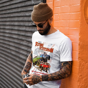 Flying Scotsman Steam Train English Locomotive  T-Shirt