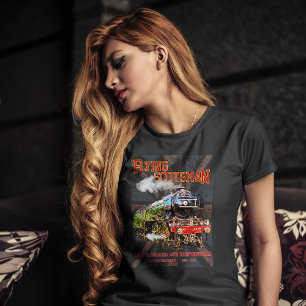 Flying Scotsman Steam Train English Locomotive  T-Shirt