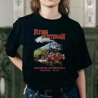 Flying Scotsman Steam Train English Locomotive  T-Shirt