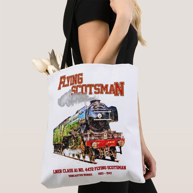 Flying Scotsman Steam Train English Locomotive  Tote Bag (Creator Uploaded)