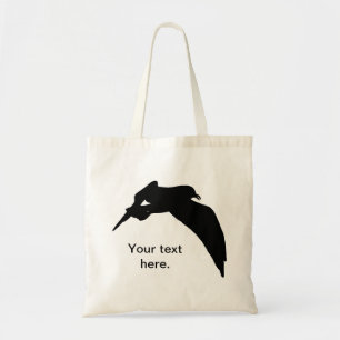 Flying Sea Gull Black Silhouette Customisable Bags