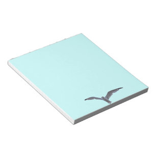 Flying Sea Gull & Clouds Notepad