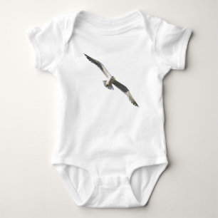 Flying seagull baby bodysuit