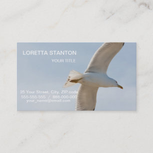 Flying seagull business card