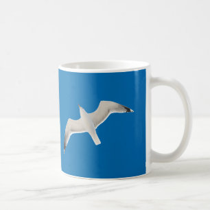 Flying seagull coffee mug