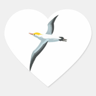 Flying Seagull Heart Sticker