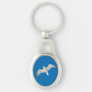 Flying seagull key ring