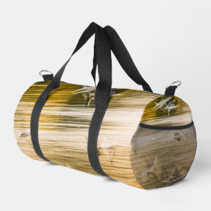 Flying seagulls - abstract duffle bag