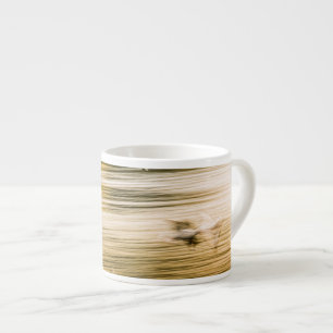 Flying seagulls - abstract espresso cup