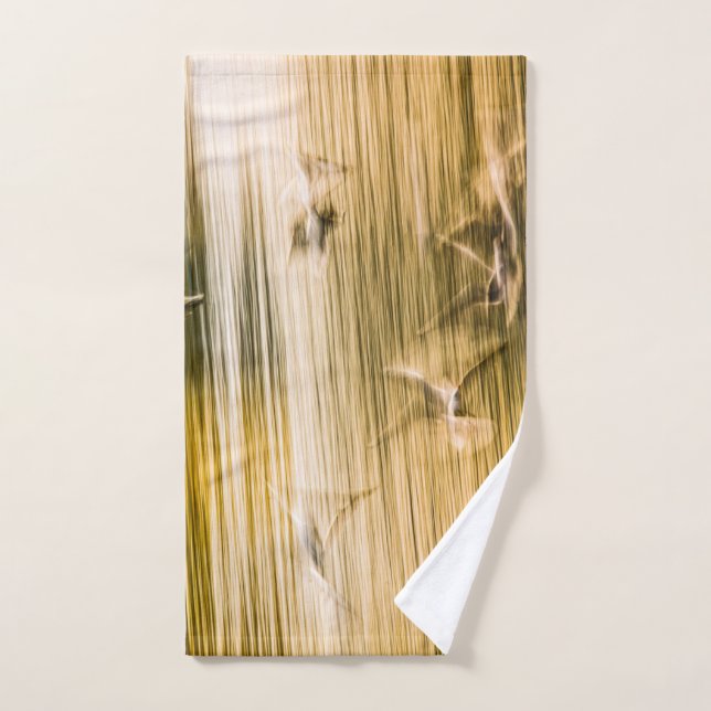 Flying seagulls - abstract hand towel (Hand Towel)