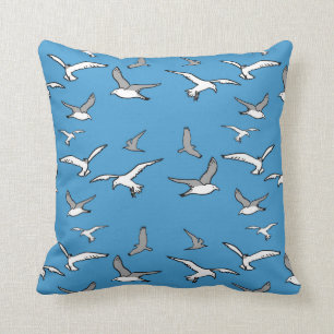 Flying Seagulls Design Cushion