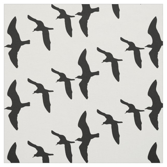 Flying Seagulls Fabric (Swatch)
