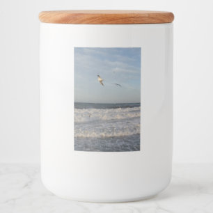 Flying Seagulls Food Container Label