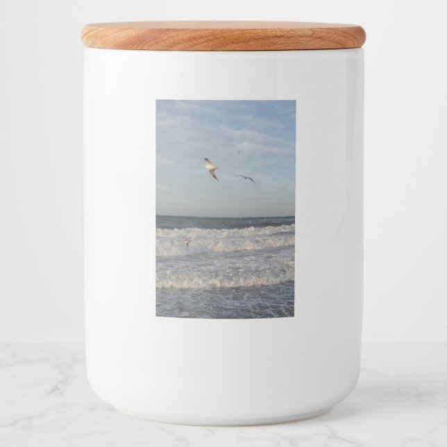 Flying Seagulls Food Container Label (Front)