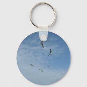 Flying Seagulls Key Chain