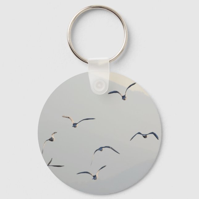 Flying Seagulls Key Ring (Front)
