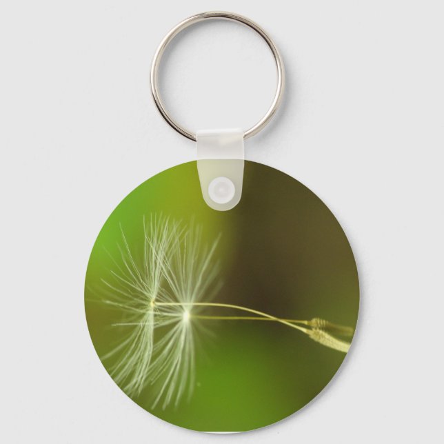 Flying seeds - Dandelion seeds in the air Key Ring (Front)