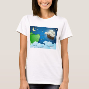 Flying ship on landing T-Shirt