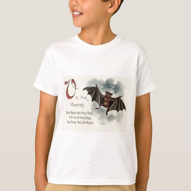 Flying Silly Goofy Vampire Bat T-Shirt (Front)