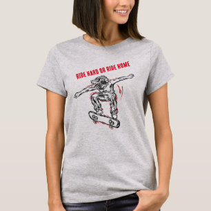 Flying Skater Doing Mid-Air Skateboarding T-Shirt