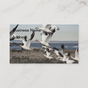 Flying Snow Geese Business Card