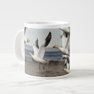 Flying Snow Geese Large Coffee Mug