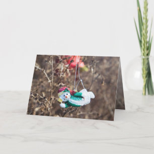 Flying SnowMan Holiday Card