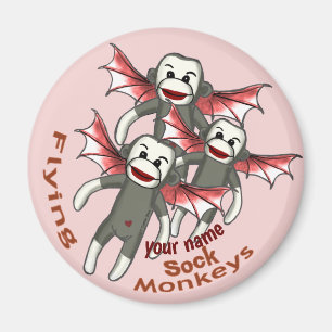 Flying Sock Monkeys  Magnet