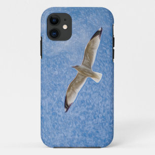 Flying Solo Seagull in the Sky iPhone 11 Case