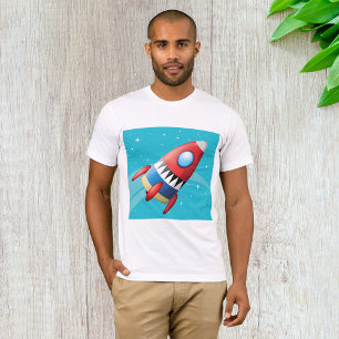 Flying Spaceship Mens T-Shirt