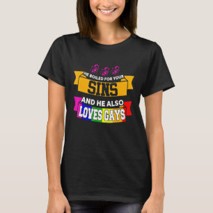 Flying Spaghetti Monster Gay Lgbtq Lesbian Bi T-Shirt