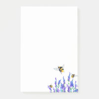 Flying Spring Flowers and Bees Post-it® Notes