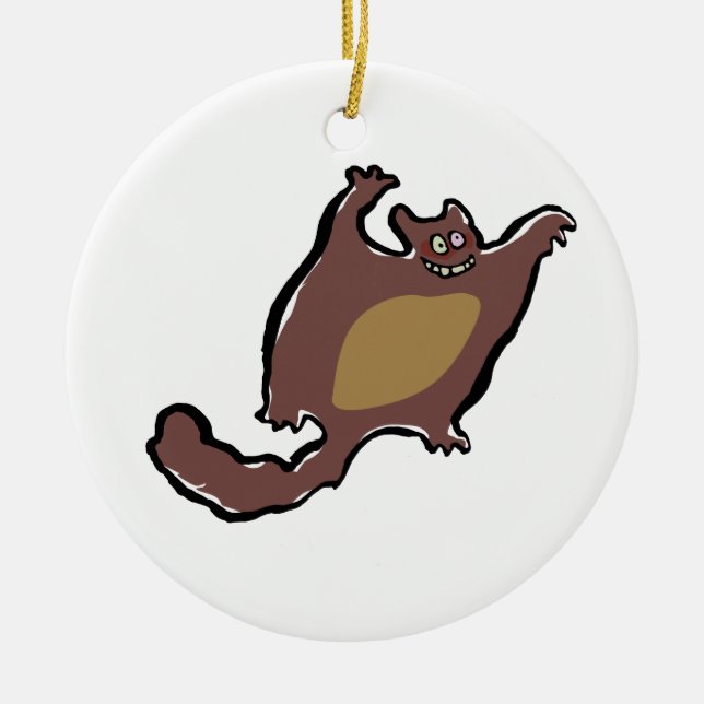 flying squirrel ceramic tree decoration (Front)