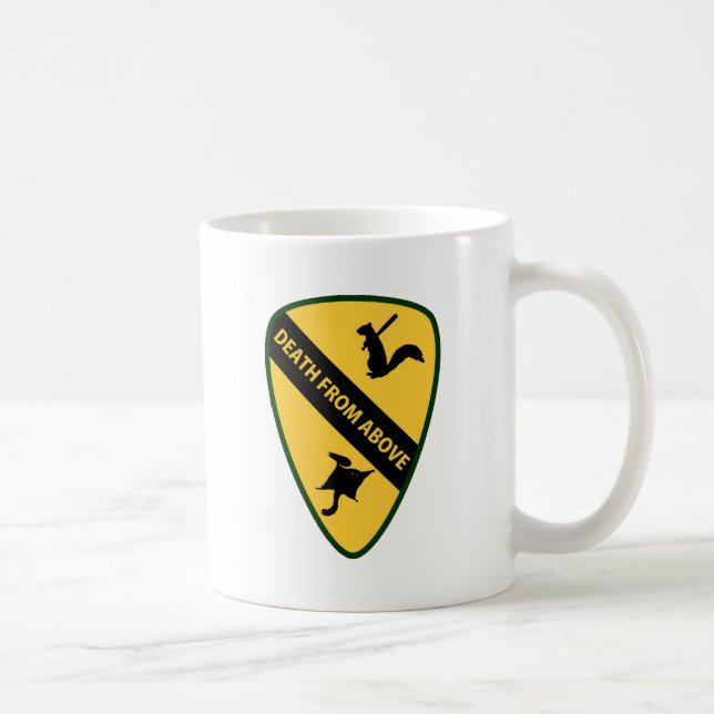 Flying Squirrel First Air Cavalry Insignia Coffee Mug (Right)