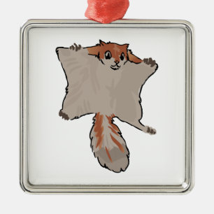 Flying Squirrel Metal Tree Decoration