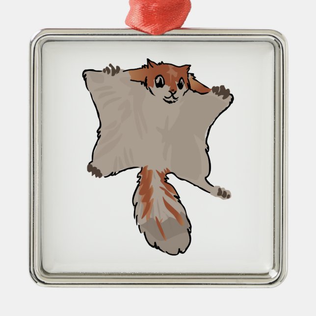 Flying Squirrel Metal Tree Decoration (Front)