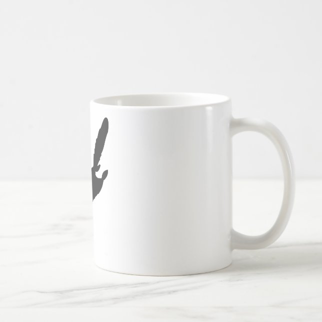 Flying Squirrel Silhouette Coffee Mug (Right)