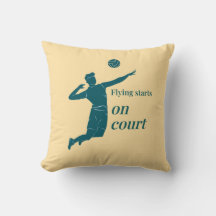 Flying starts on court, Volleyball