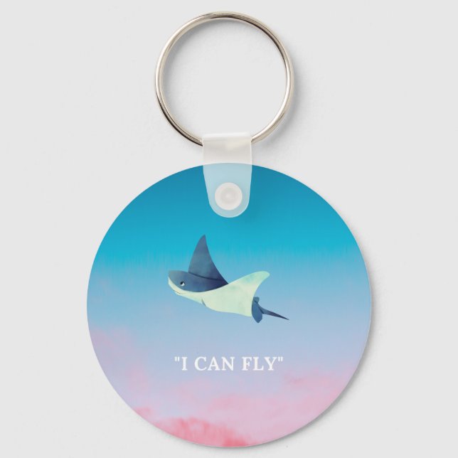 Flying Stingray   Key Ring (Front)